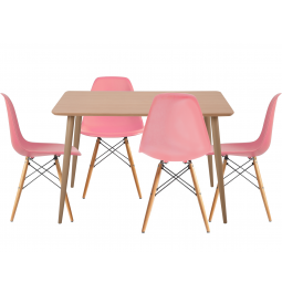 Söögikomplekt GT DT15045 / X-D10 Pink (laud + 4 tooli)