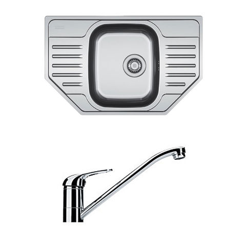 Sink PXL 612-E corner decor Franke + Mixer Narew 35 chrome Franke (101.0265.031)