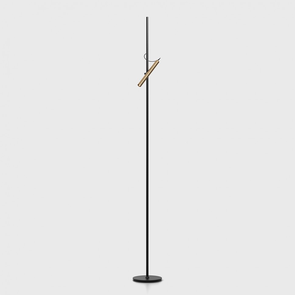 POINTER Floor, D200mm, D25mm, K1800mm, LED 6W, 3000K, Must/kuldne šampanjakuld