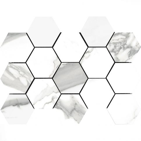 PORCELLANA WHITE MATTE 32.5x22.5 HEXAGON