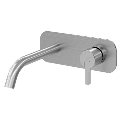 Wall basin mixer with single escutcheon. Spout with 230mm