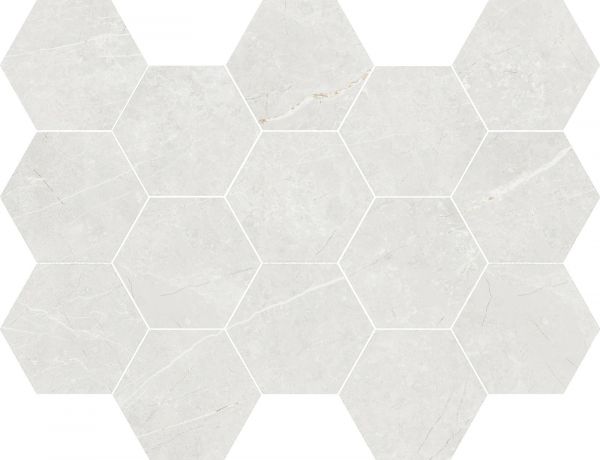 LITTLETON WHITE POLISHED 32,5x22,5 HEX