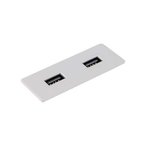 VersaPICK USB-pesa ristkülikukujuline, 2 USB-porti (5V / 9V, 3A / 2A), 110-220V valge