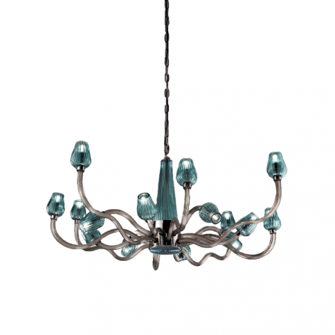 Euroluce Decor L16 Fume / Teal blue