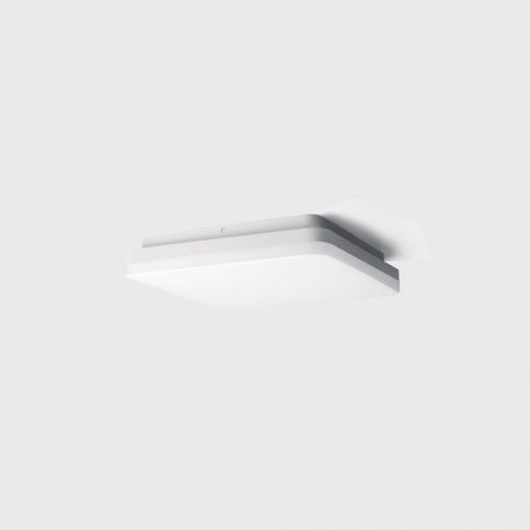 FLAT S2, 260x260mm, h52mm, LED 24W/18W/10W, 3000K/4000K, IP54, белый