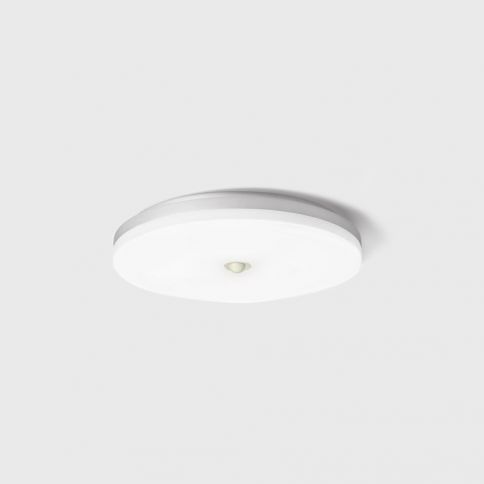 FLAT R2 SMART, D270mm, h 57mm, LED 24W/18W/10W, 3000K/4000K, IP54, датчик движения, белый