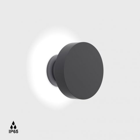 BUTTON IP, D140mm, sp 92mm, LED 18W, 2700K, IP65, graphite