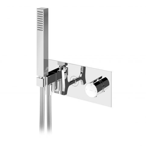 Bruma Royale Termostaatiline peidetud 3-väljalaske segisti koos käsidušikomplektiga, Öötaevas