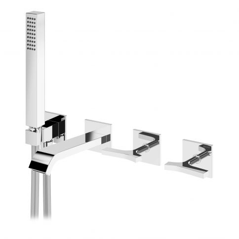 Bruma Royale Progressive peidetud segisti koos EdgeQ vannivoolikuga ja Quadra käsidušikomplektiga Kroom