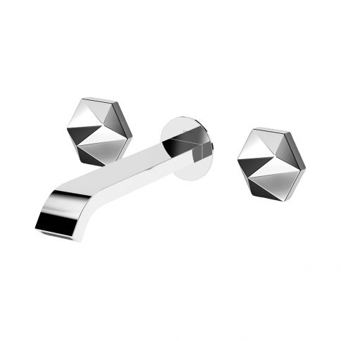 Bruma Utopia 3-auguline sisseehitatud kraan pesuvalamule Gunmetal