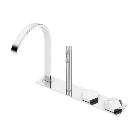 Bruma Utopia Progressiivne vanni- ja dušisegisti integreeritud pritsimiskraaniga, hall Lux-dušivoolik värviliste liitmikega Öötaevas