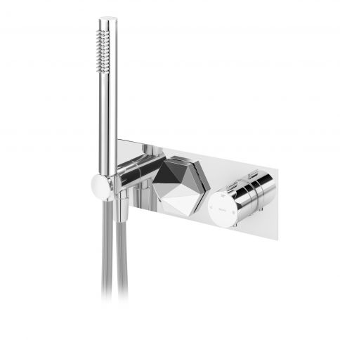 Bruma Utopia Termostaatiline peidetud segisti koos käsidušikomplektiga, Hommikune udu