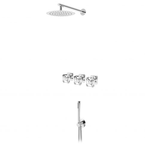 Bruma Navy Dušikomplekt dušipeaga Ø250 mm ja eraldi käsidušiga, Puhas valge