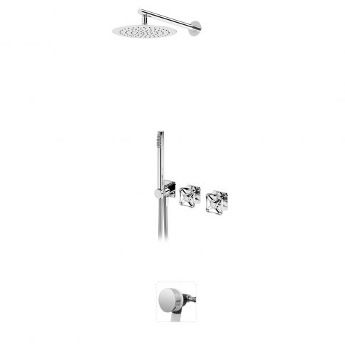 Bruma Navy Progressiivne vanni- ja dušikomplekt Ø250 mm üladuši, käsiduši ja vannitäitega, kroom