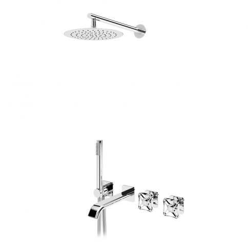 Bruma Navy Progressiivne vanni- ja dušikomplekt Ø250 mm üladuši, Elo käsiduši ja ZenS vannitilaga, Päikesetõus