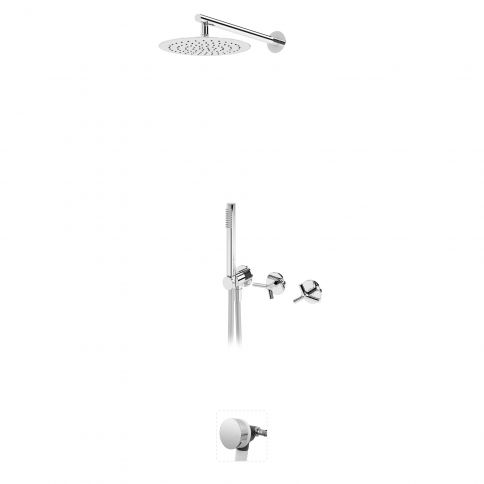 Bruma Genesi Progressiivne vanni- ja dušikomplekt Ø250 mm üladuši, käsiduši ja vannitäitjaga, Hommikune udu