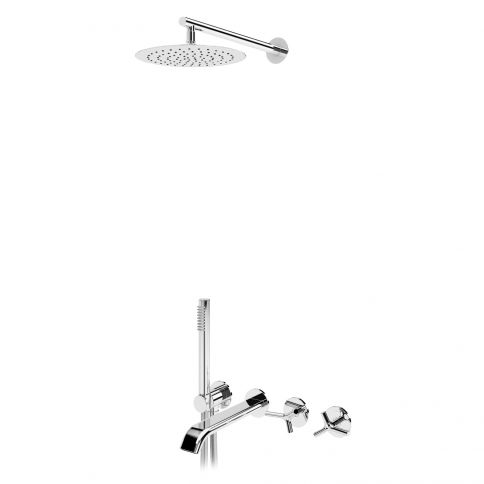 Bruma Genesi Progressiivne vanni- ja dušikomplekt Ø250 mm üladuši, Elo käsidušikomplekti ja ZenR vannitilaga, Gunmetal