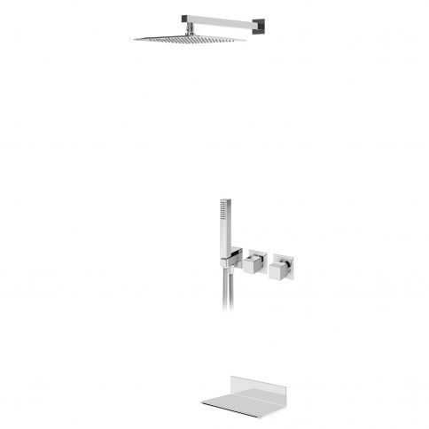 Bruma Adamastor Dušikomplekt üladuši 250x250 mm, Quadra käsiduši ja Flat kaskaadjooksuputkega, Öötaevas