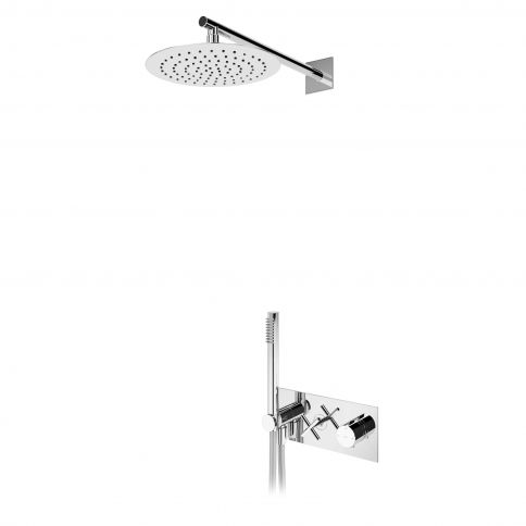Bruma Hera Termostaatkomplekt dušipeaga Ø250 mm ja käsidušiga, Hommikune udu
