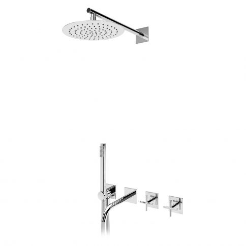 Bruma Hera Progressiivne komplekt dušipeaga Ø250 mm, Elo käsidušiga ja EloQ vannitila, Puhas valge