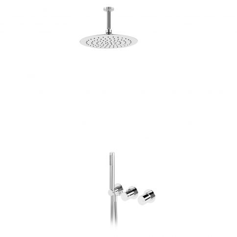 Bruma Avalon Dušikomplekt üladušiga Ø250 mm, lae dušivars 100 mm ja käsidušikomplektiga, Kroom