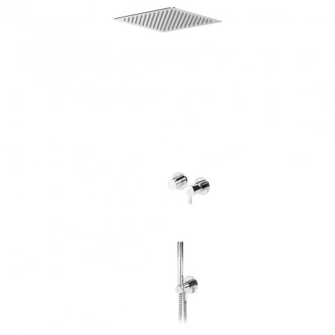 Bruma Leaf Komplekt EasyFix üladušiga 300x300 mm (Vihm) ja eraldiseisva Elo käsidušikomplektiga, Kroom